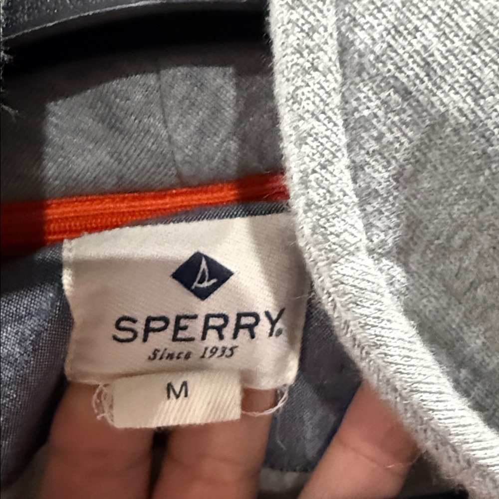 Sperry Men's Gray shawl collar sweatshirt Jacket size M - Picture 5 of 9